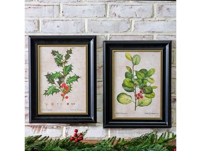 Framed Holiday Leaf Art Print