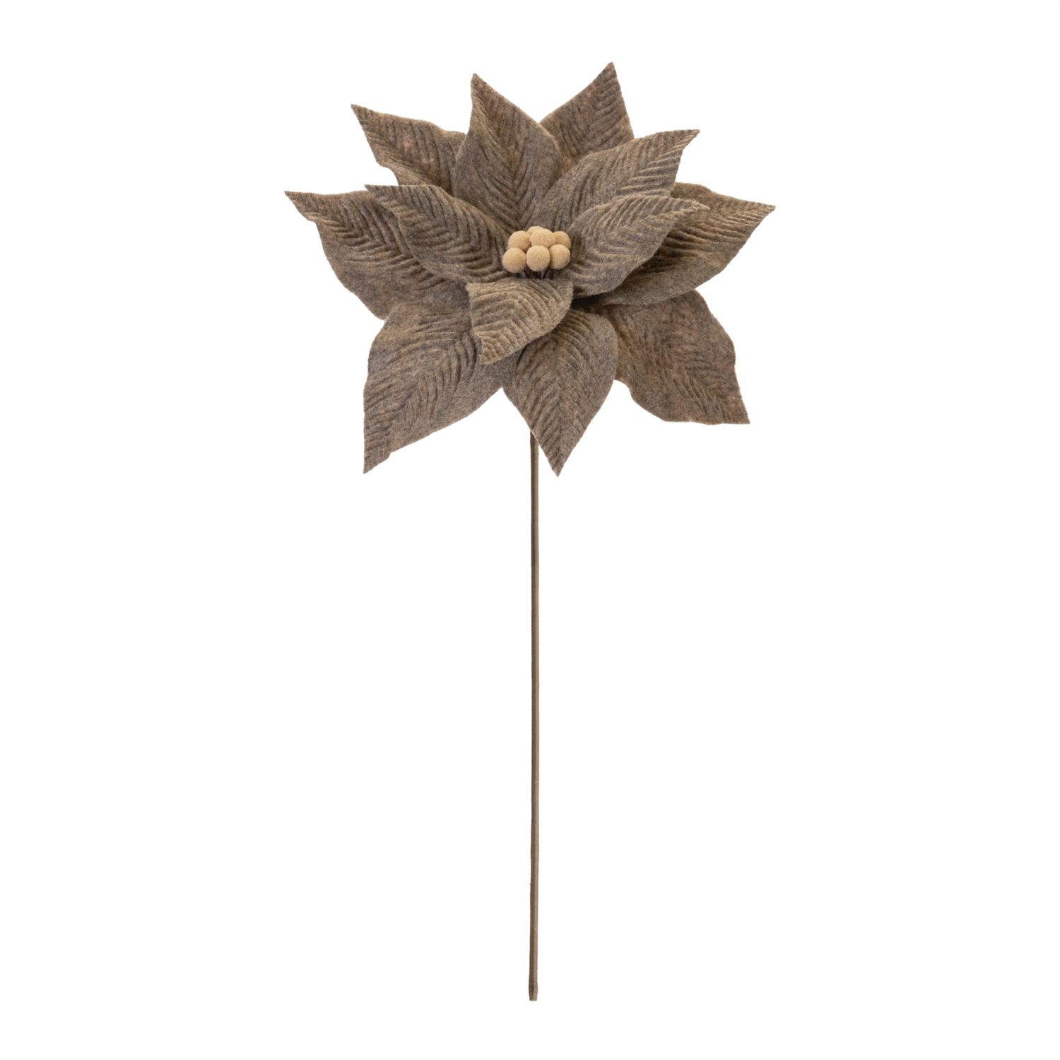 Poinsettia Stem Decor Accent