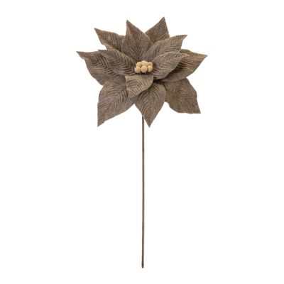 Poinsettia Stem Decor Accent