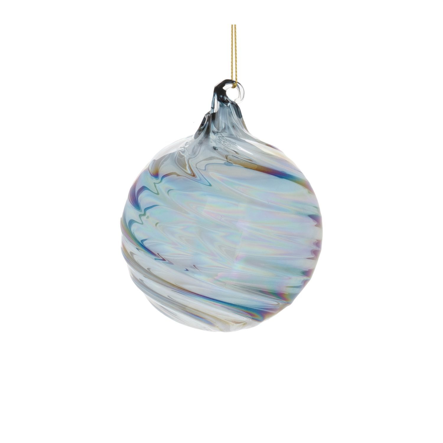 Blue Glass Ornament Ball-shaped