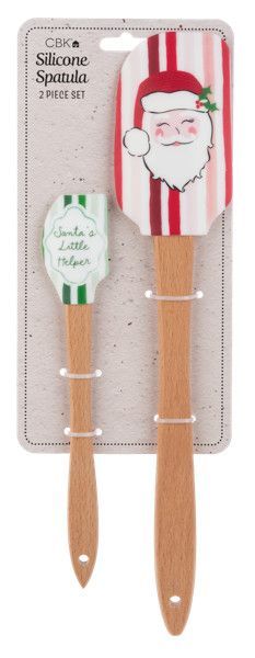 Rubber Spatulas (2 pc. set) Santa Stripe