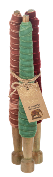 Holiday Velvet Ribbon on Wooden Spools (Set of 3)