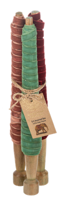 Holiday Velvet Ribbon on Wooden Spools (Set of 3)