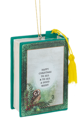Christmas Storybook with Tassel Ornament, Color: Green