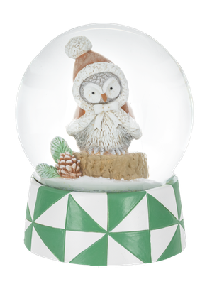 Winter Snow Globe Owl