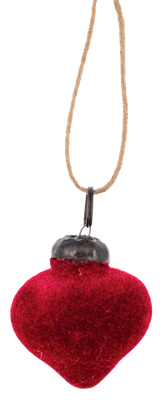 Burgundy Flocked Onion Shape Ornament