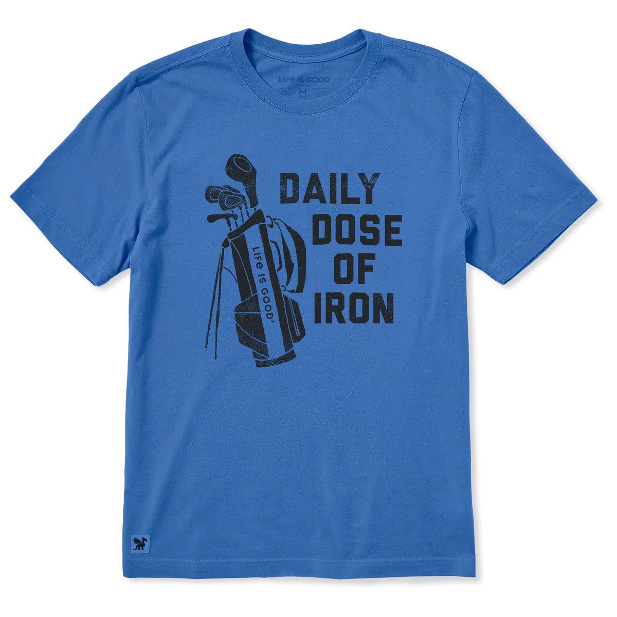 Life is Good Men's Daily Dose Golf Bag Tee, Color: Athletic Blue, Size: M