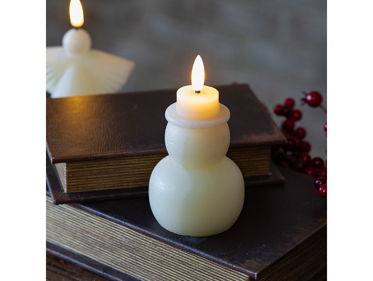 4” LED Snowman Candle
