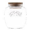 Storage Jar with Wooden Lid 67.6oz