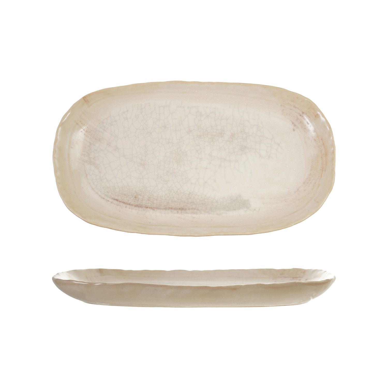 Reactive Crackle Glaze Stoneware Bowl - AH4225