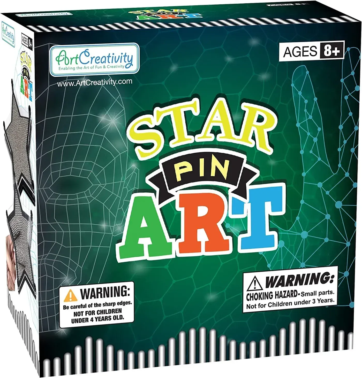 Art Creativity Star Pin Art Game, Metal &amp; Plastic, 5.25"x2"x5.25"H