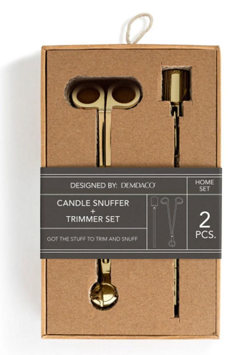 Demdaco Stainless Steel Candle Snuffer And Trimmer 2pc Set, Gold
