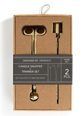 Demdaco Stainless Steel Candle Snuffer And Trimmer 2pc Set, Gold