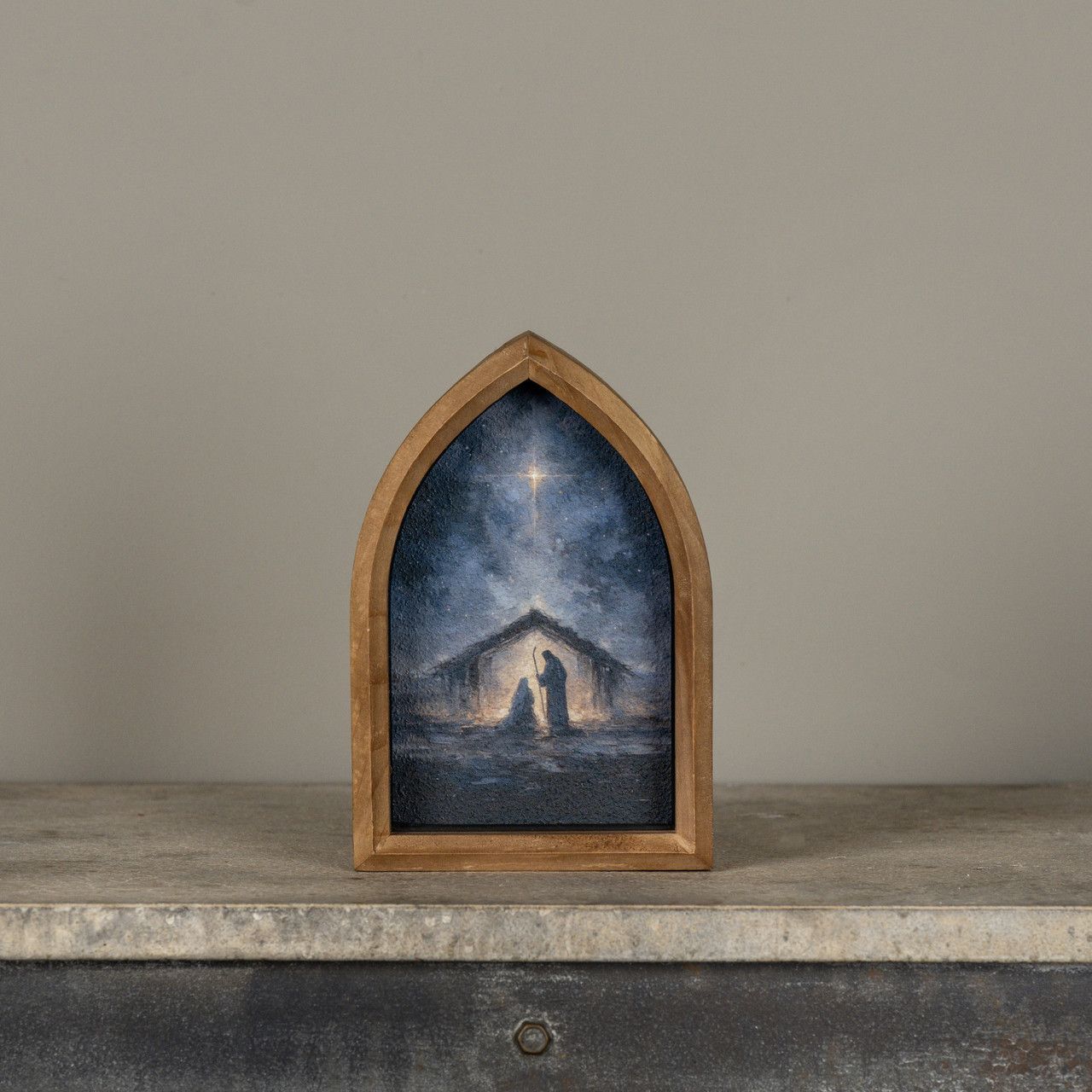 8” Nativity Framed Tabletop Sign