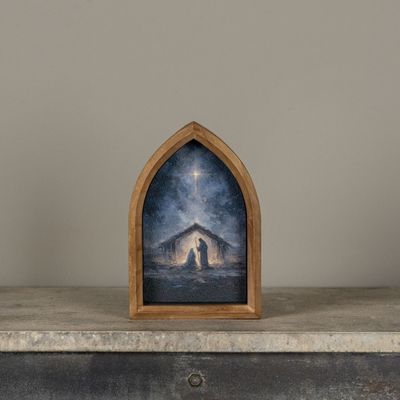 8” Nativity Framed Tabletop Sign
