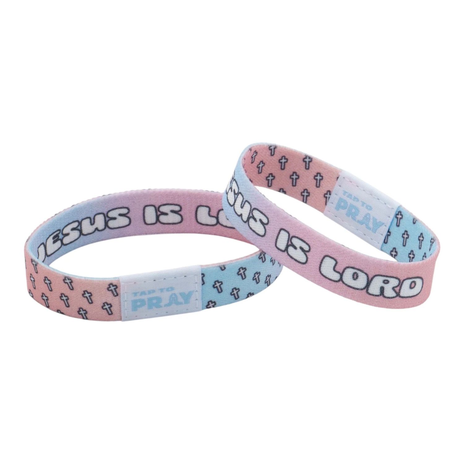 Tap To Pray® Wristband - Crosses, Size: S, Style: Jesus Is Lord