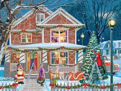 Decorating The House - 500 Piece Jigsaw Puzzle