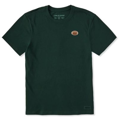 Life is Good Men's Football Embroidery Crusher Tee