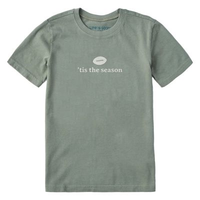 Life is Good Kids Football ’Tis The Season Crusher Tee