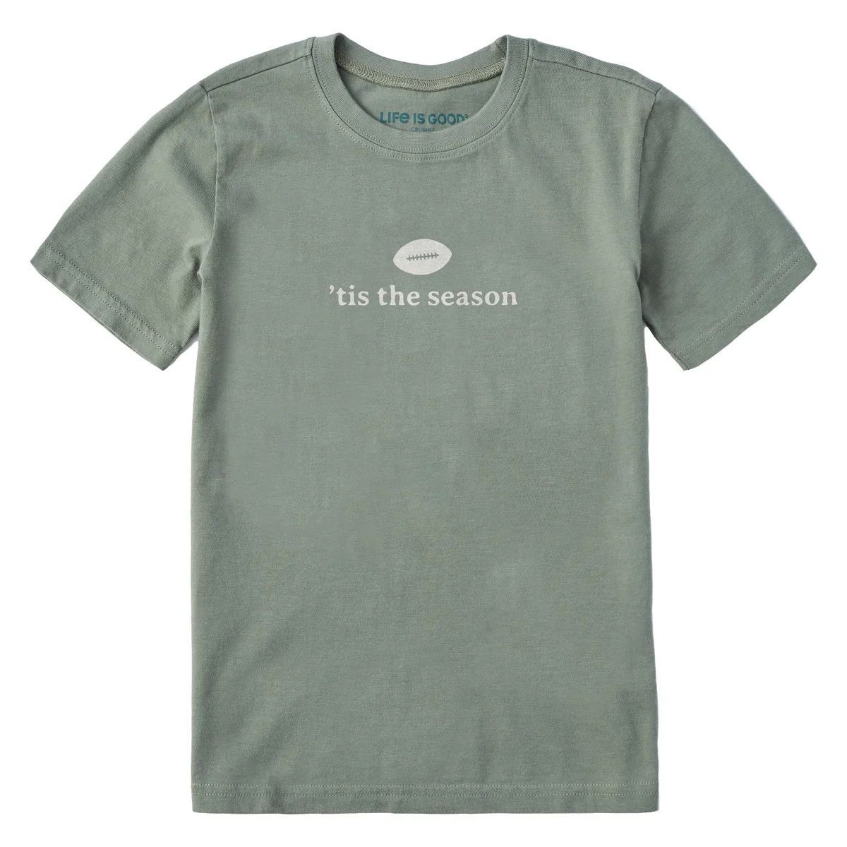 Life is Good Kids Football ’Tis The Season Crusher Tee, Size: S