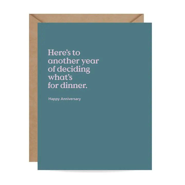 Deciding What's For Dinner Anniversary Card
