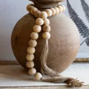 Natural Wooden Bead Garland