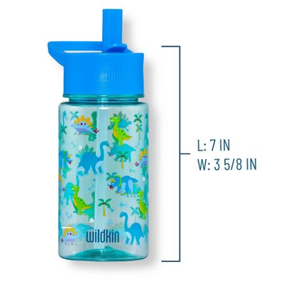 Wildkin Dinosaur Land Water Bottle, Tritan, 16oz, 2.875"x7"H