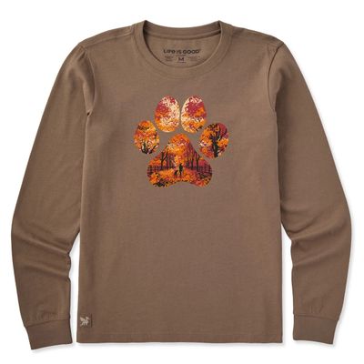 Life is Good Women's Autumn Dog Walk Crusher Tee