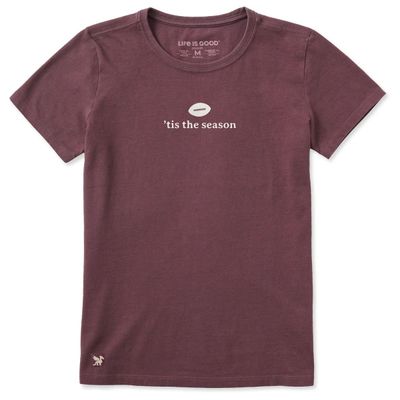Life is Good Women's Football ’Tis The Season Crusher Tee