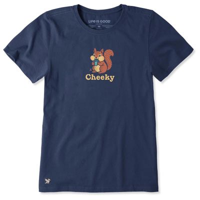 Life is Good Women's Cheeky Squirrel Crusher Tee