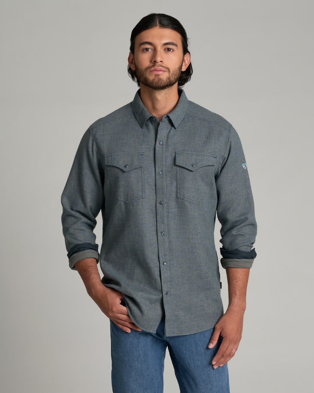 KUHL Men's Disputr Shirt, Color: Dark Pumice, Size: M