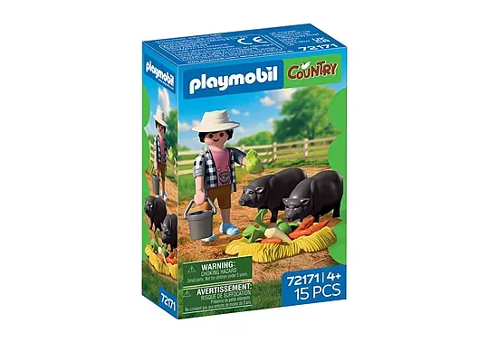 Playmobil Farmer &amp; Pot Bellied Pigs