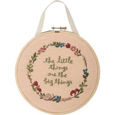 Little Things Hand Embroidered Cottage Core Hoop