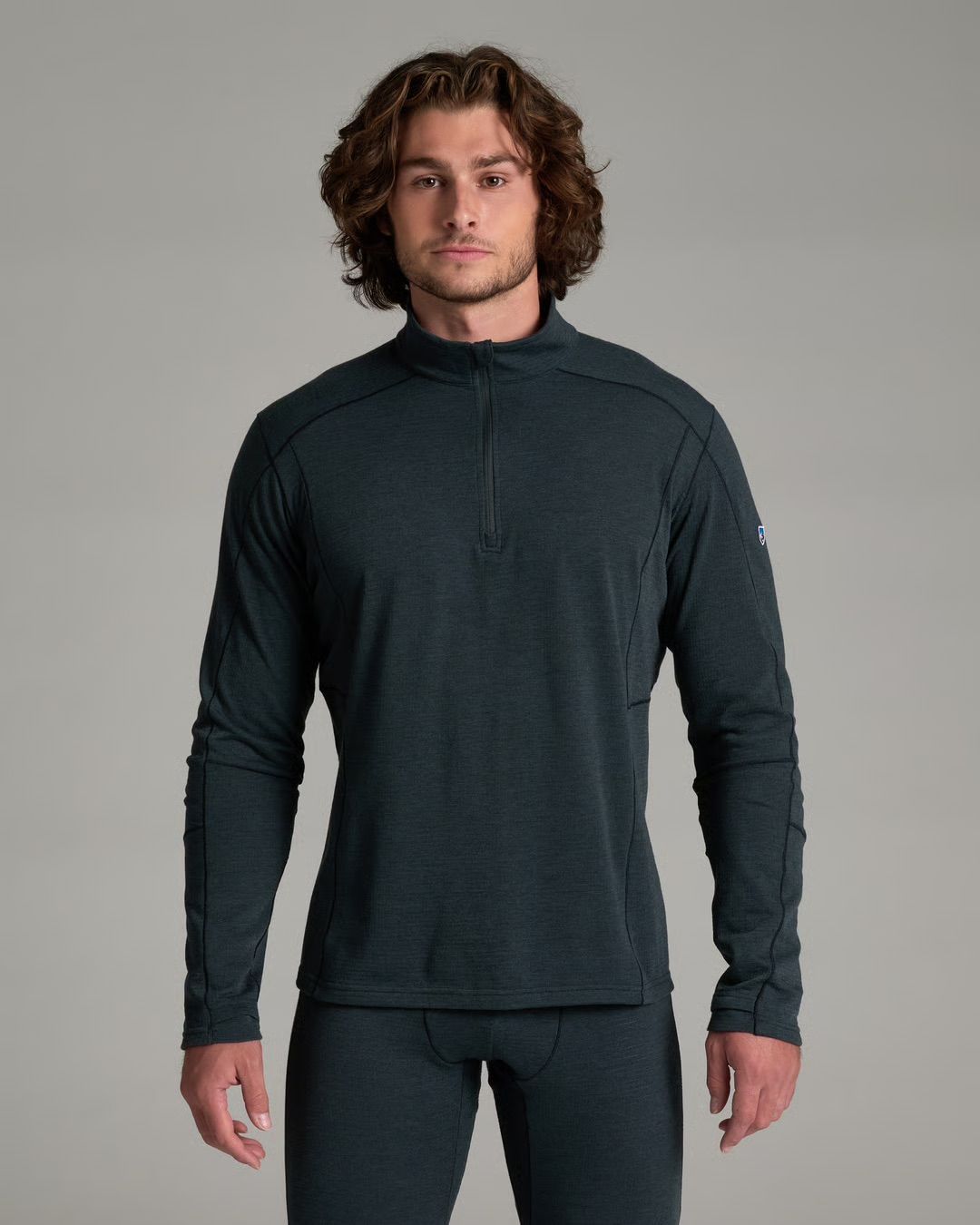 KUHL Men’s Reactiv™ Lite Grid 1/4 Zip, Color: Mutiny Blue, Size: M
