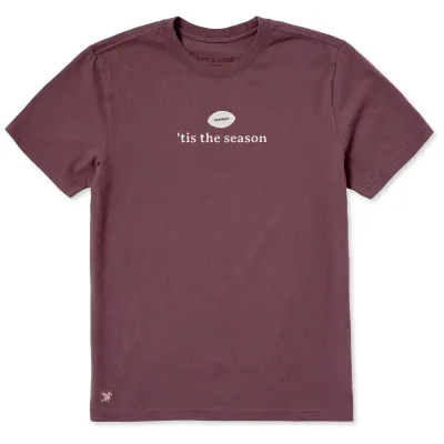 Life is Good Men's Football ’Tis The Season Crusher Tee