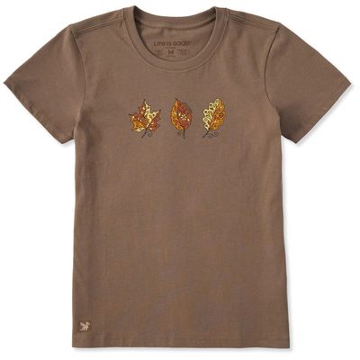 Life is Good Women’s Three Doodle Leaves Crusher Tee