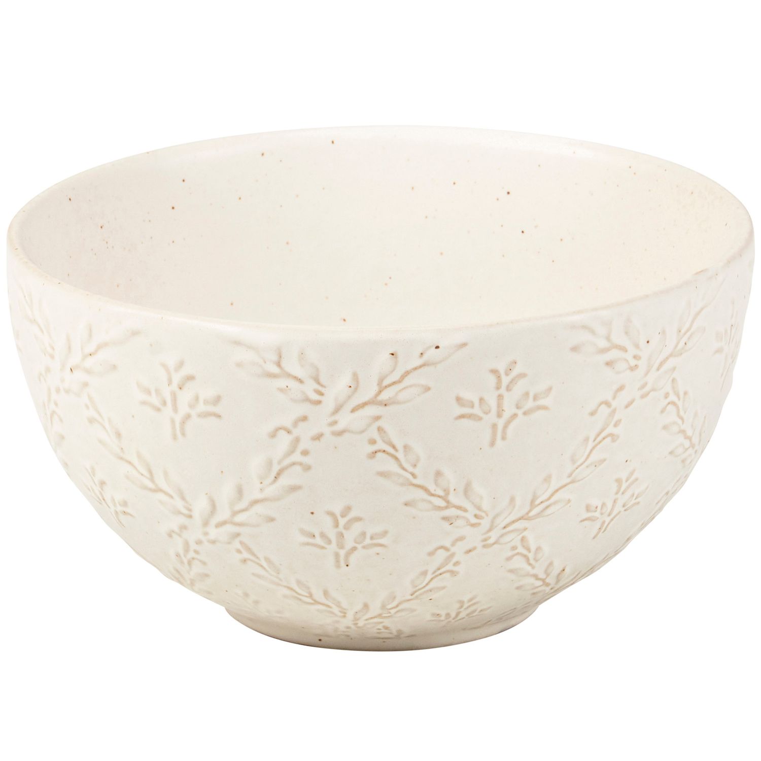 Cottage Vine Stoneware Ivory Bowl 6"x3"