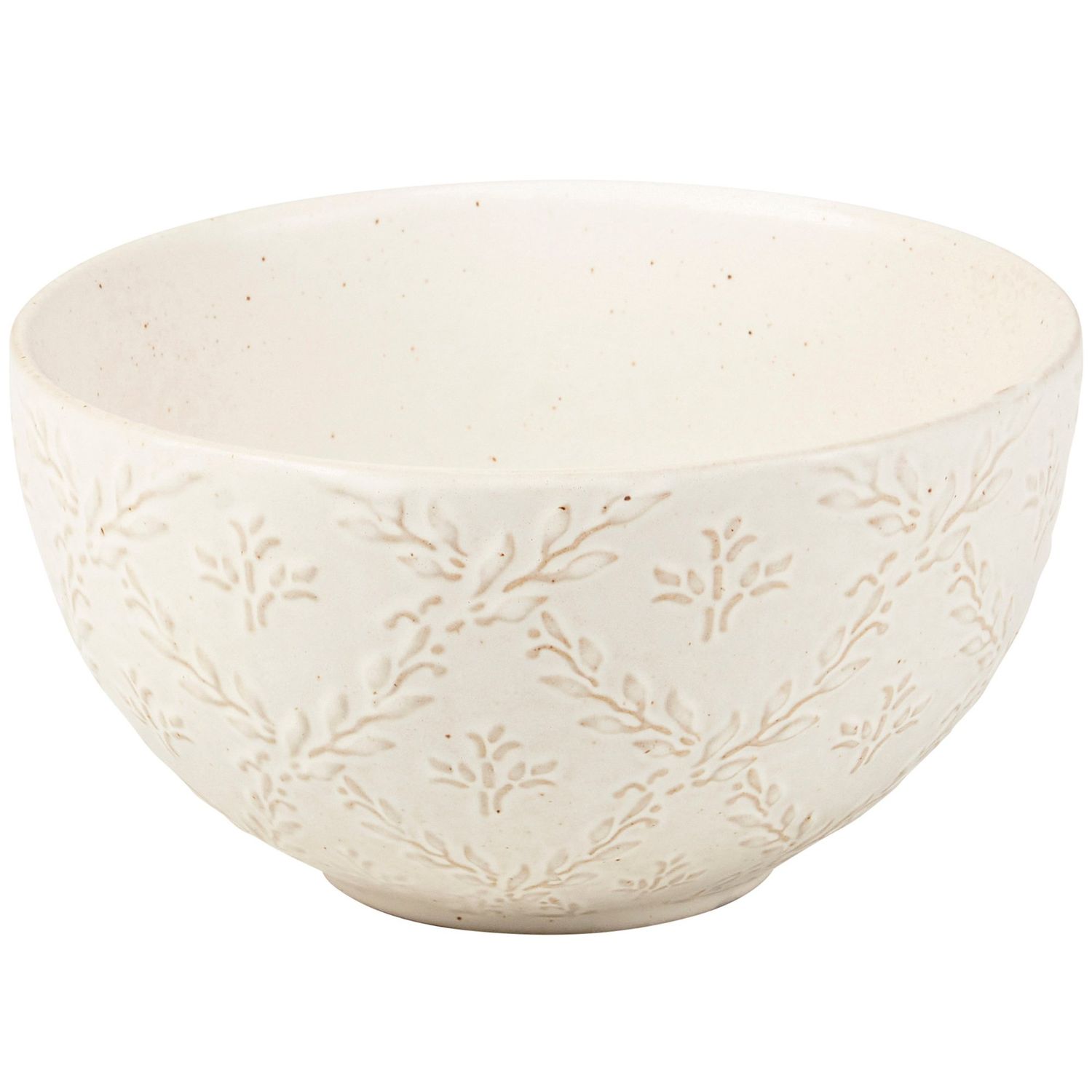 Cottage Vine Stoneware Ivory Bowl 6"x3"