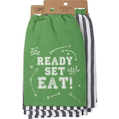 Ready Set Eat Kitchen Football Game Day Towel Set