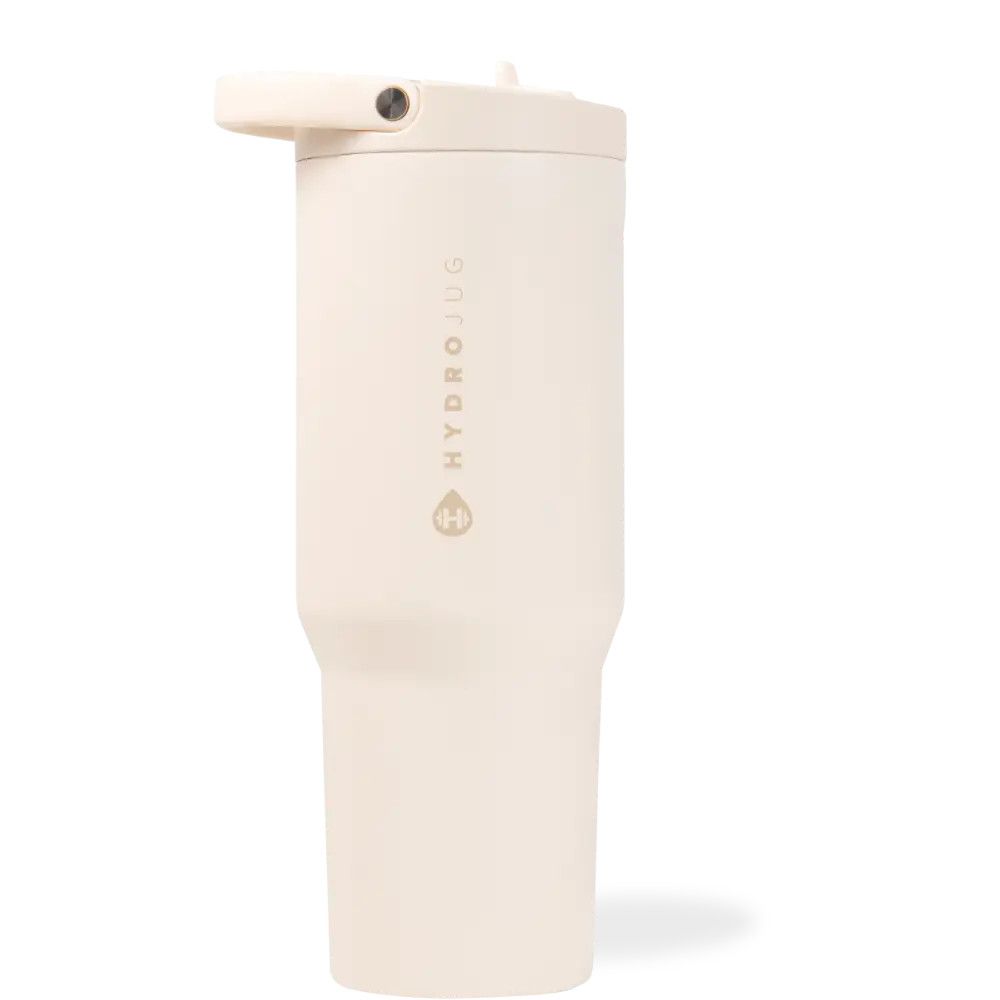 Cream HydroJug 32 oz Sport Water Bottle