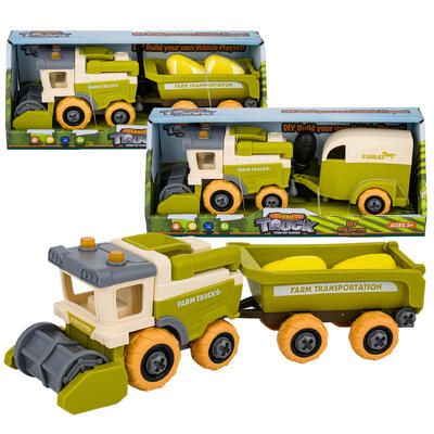 Farm Truck STEM Toy Combine &amp; Wagon
