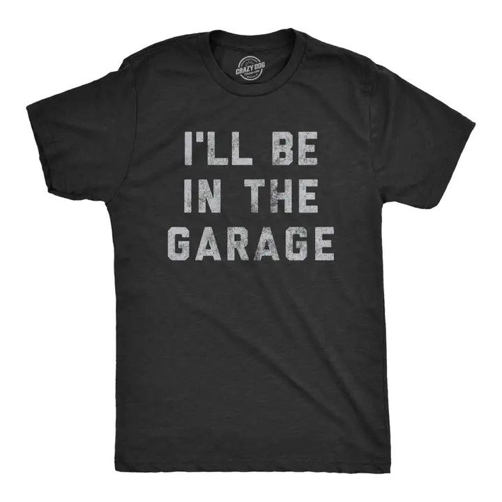 In The Garage Shirt, Color: Heather Black, Size: S