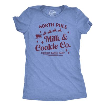 North Pole Milk &amp; Cookie Shirt Blue