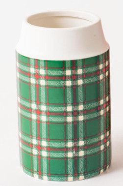 Vase - Thermos Inspired Plaid Gr