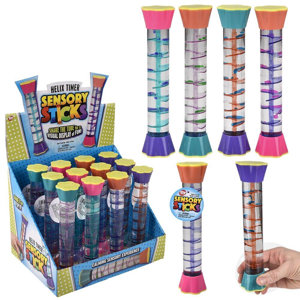 Sensory Water Stick Helix Timer 8” Assorted
