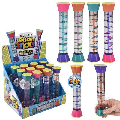 Sensory Water Stick Helix Timer 8” Assorted