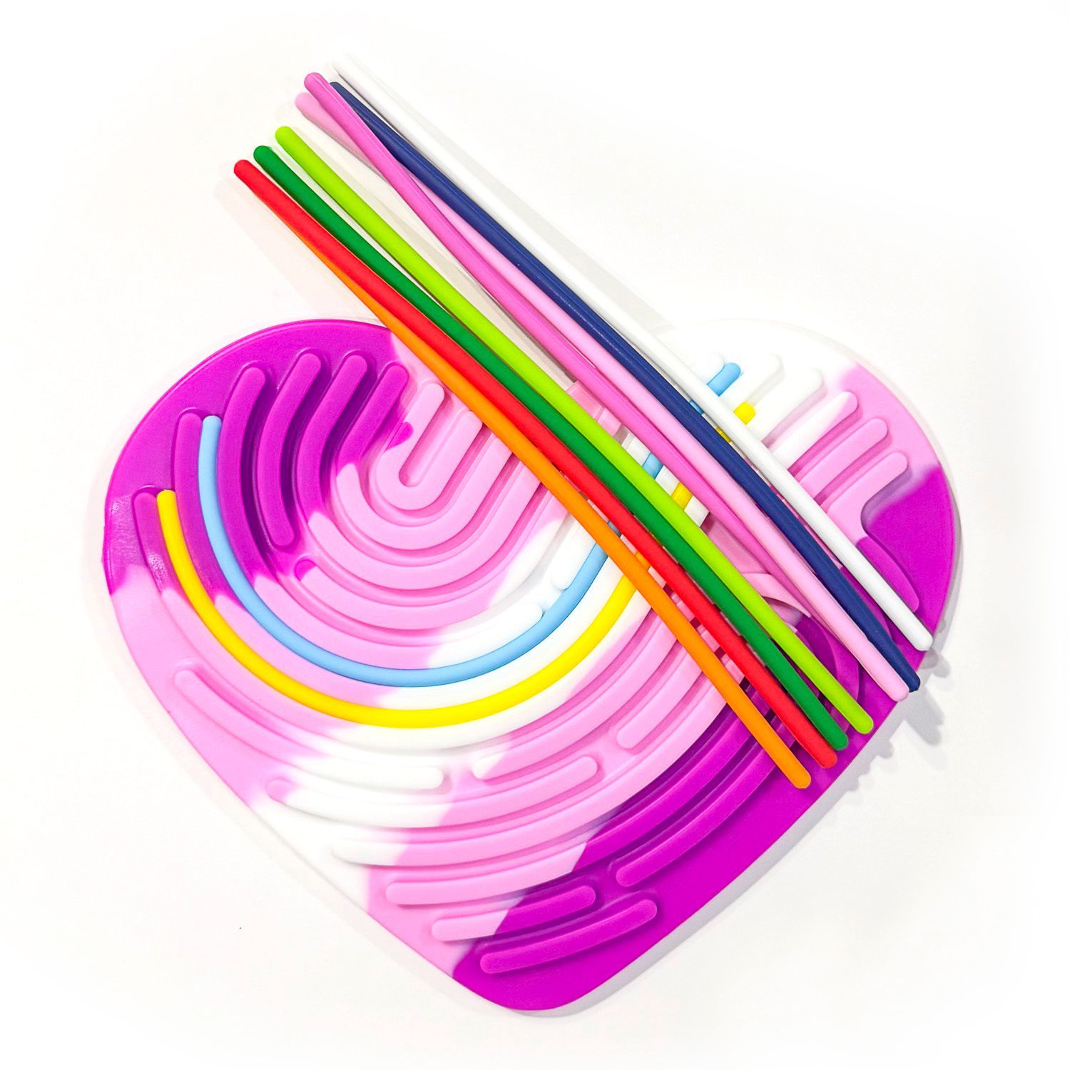 Heart Silly Tubes, Pink/Purple