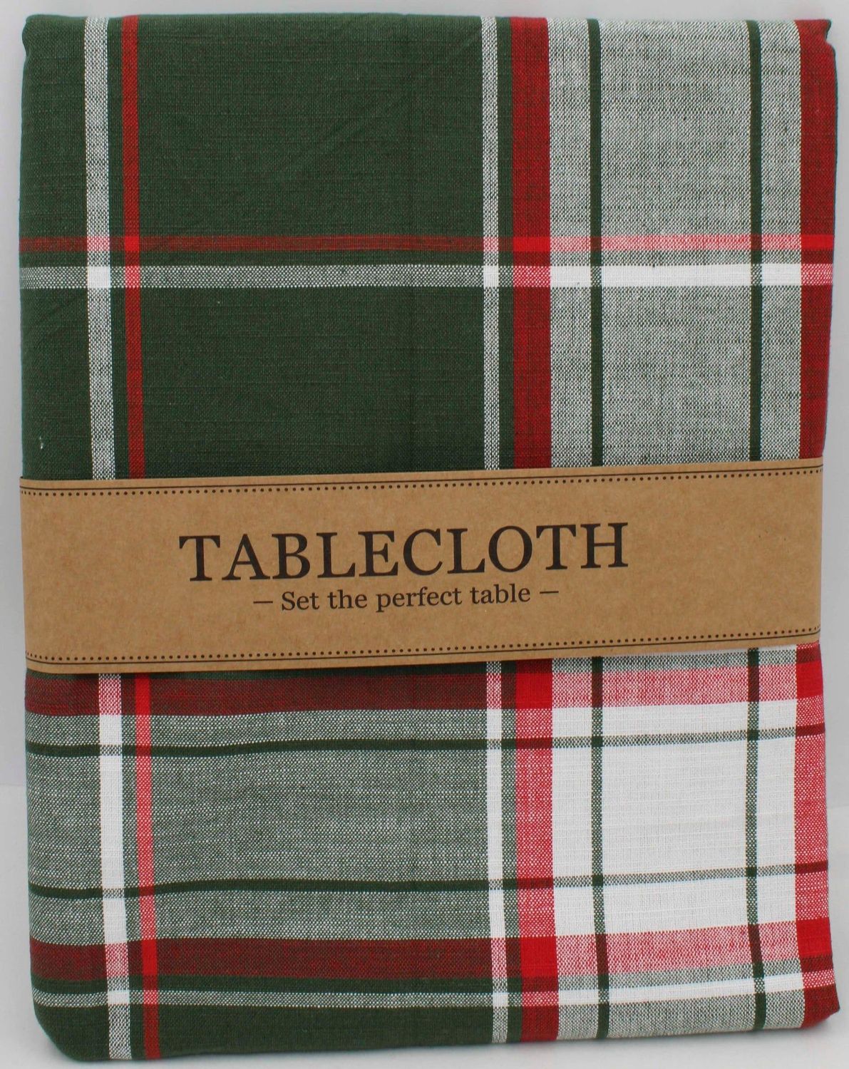 Tablecloth 52 x 52 Deck the Halls Plaid