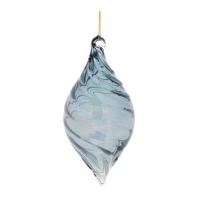 Blue Glass Ornament Tear-shaped