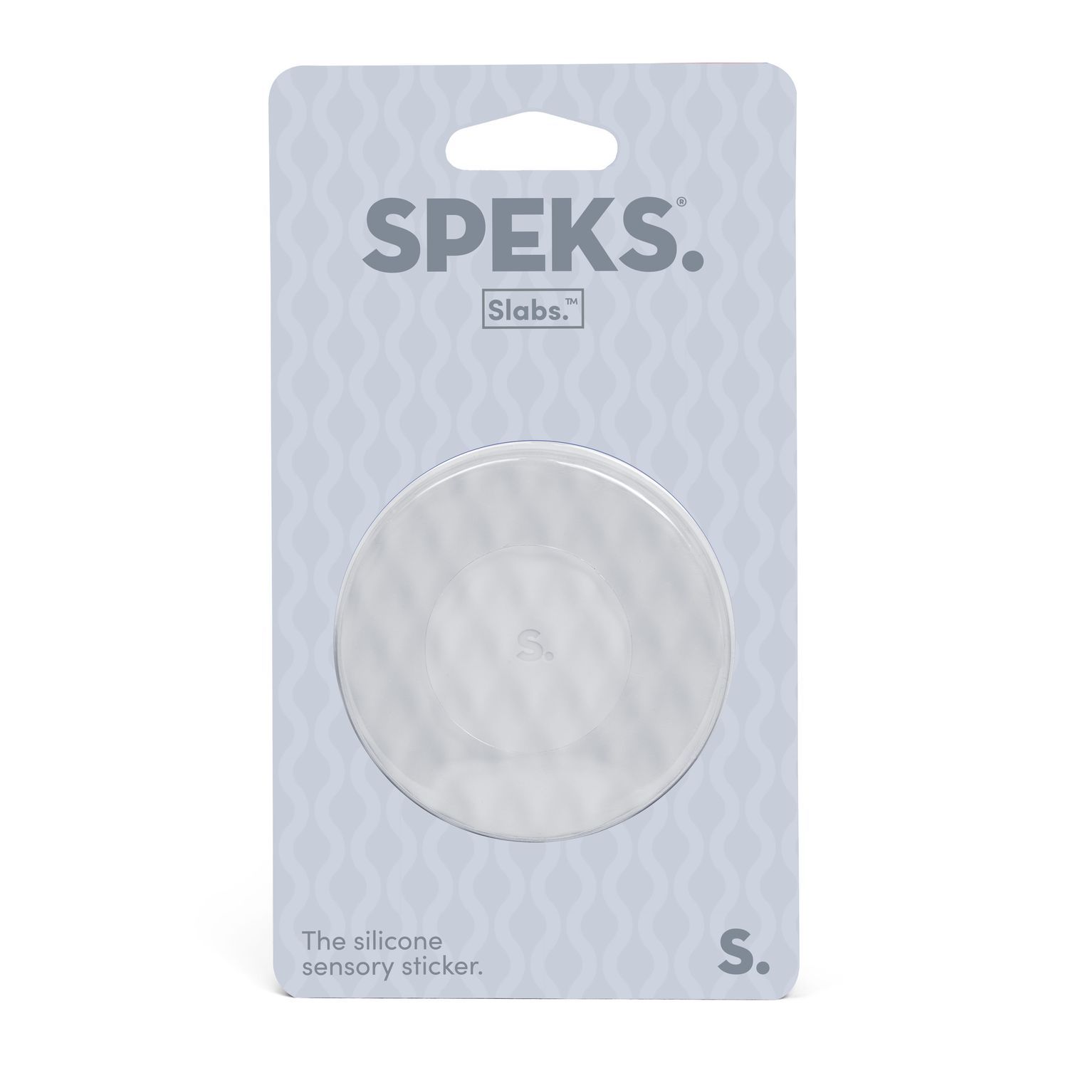 Speks Slabs Silicone Sensory Sticker, Style: Grey Mesh